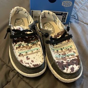 Hey dude Wendy kingman Rodeo brown shoes, NWT 7 Buckle exclusive HTF